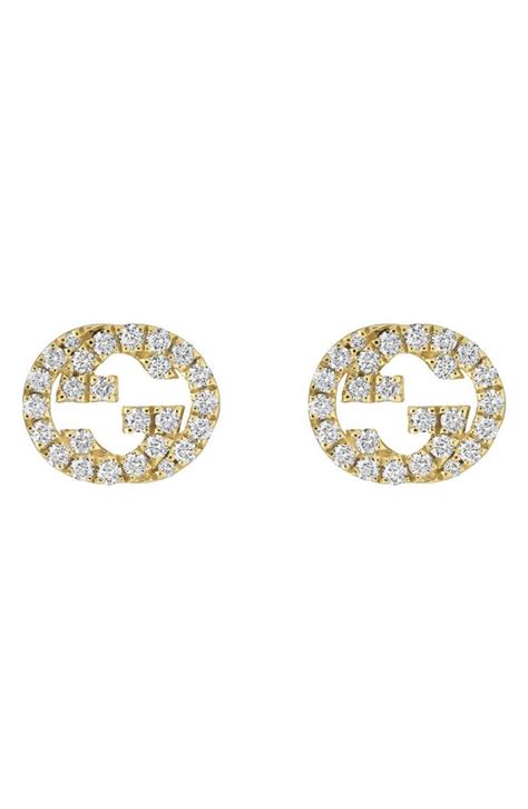 gucci diamond studs|gucci stud earrings sale.